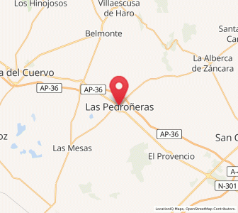 Map of Las Pedroñeras, Castille-La Mancha