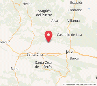 Map of Las Tinas, Aragon