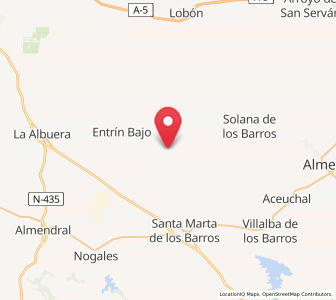 Map of Las Yeguas, Extremadura