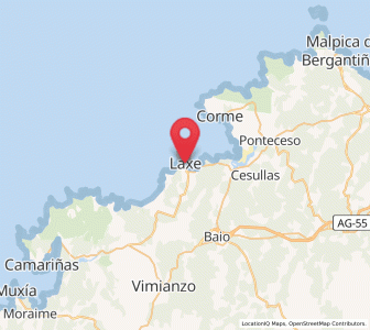 Map of Laxe, Galicia