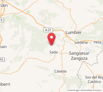 Map of Leache, Navarre
