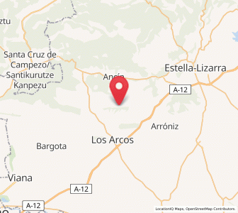 Map of Learza, Navarre