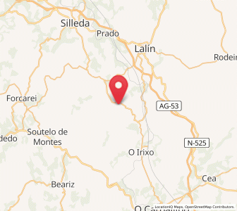 Map of Lebozán, Galicia