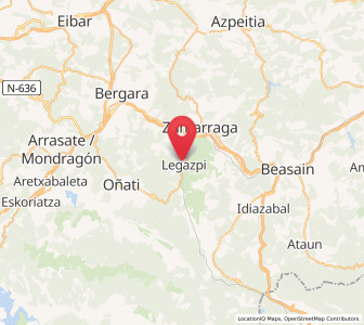 Map of Legazpi, Basque Country