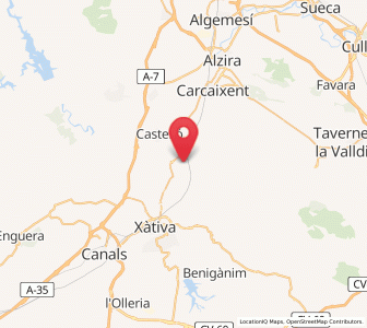 Map of L'Ènova, Valencia