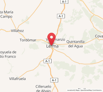 Map of Lerma, Castille and León