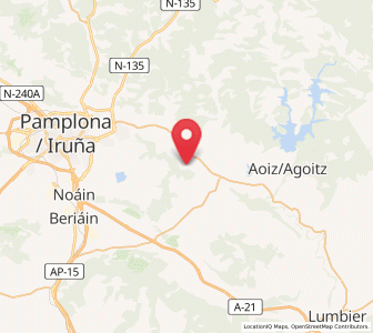 Map of Lérruz, Navarre