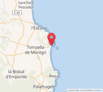 Map of l'Estartit, Catalonia