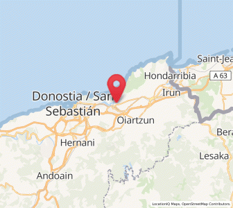 Map of Lezo, Basque Country