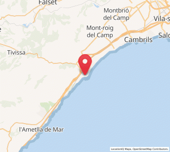 Map of l'Hospitalet de l'Infant, Catalonia