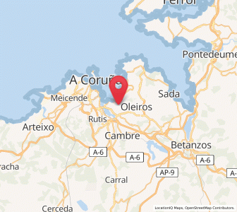 Map of Liáns, Galicia