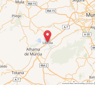 Map of Librilla, Murcia