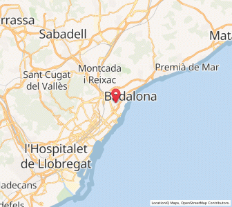 Map of Llefià, Catalonia