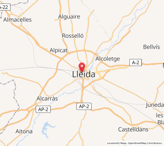 Map of Lérida, Catalonia
