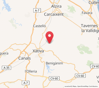 Map of Llocnou d'En Fenollet, Valencia