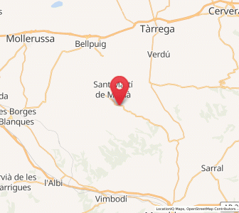 Map of Lloréns, Catalonia