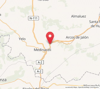 Map of Lodares, Castille and León