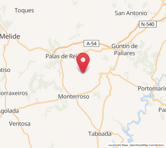 Map of Lodoso, Galicia