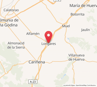 Map of Longares, Aragon