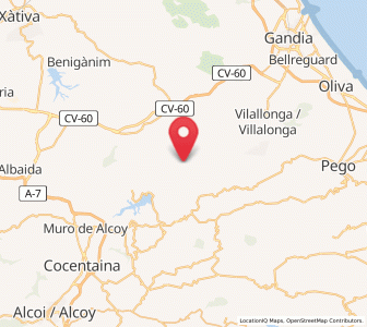 Map of Lorcha, Valencia