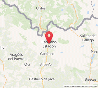 Map of Los Arañones, Aragon