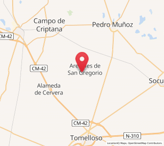 Map of Los Arenales de la Moscarda, Castille-La Mancha