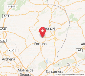 Map of Los Baños, Murcia