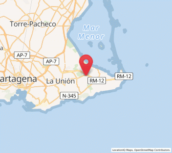 Map of Los Blancos, Murcia
