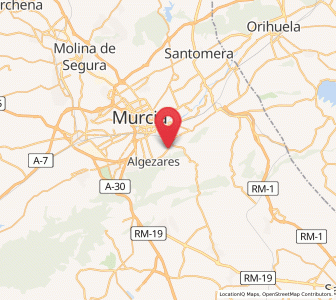 Map of Los Garres, Murcia