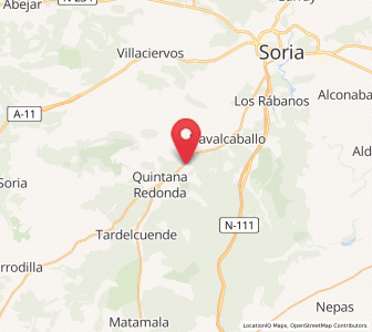 Map of Los Llamosos, Castille and León