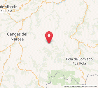 Map of Los Llanos, Asturias