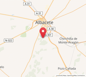 Map of Los Llanos, Castille-La Mancha