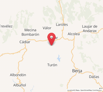 Map of Los Montoros, Andalusia