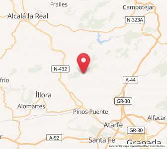 Map of Los Olivares, Andalusia