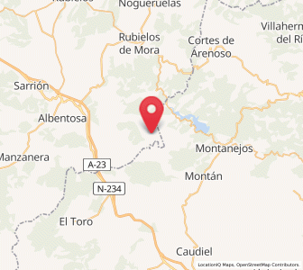 Map of Los Pastores, Aragon