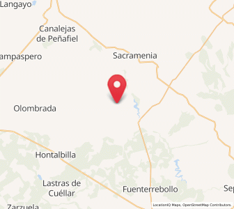 Map of Los Valles de Fuentidueña, Castille and León