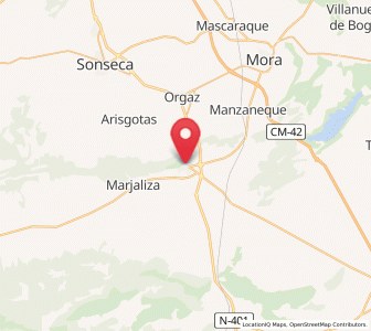 Map of Los Yébenes, Castille-La Mancha