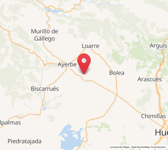 Map of Loscorrales, Aragon