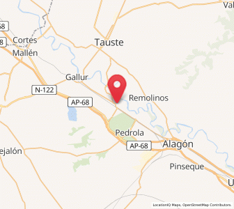 Map of Luceni, Aragon