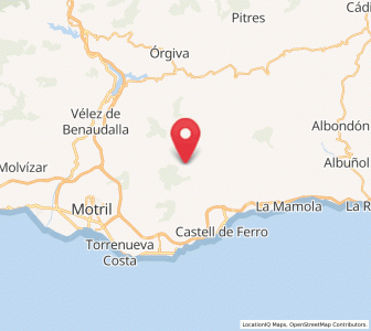 Map of Lújar, Andalusia