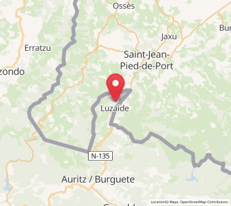 Map of Luzaide, Navarre