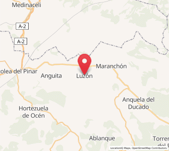 Map of Luzón, Castille-La Mancha