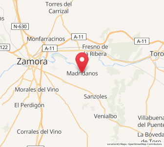 Map of Madridanos, Castille and León
