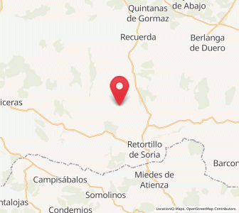 Map of Madruédano, Castille and León