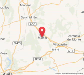 Map of Maello, Castille and León