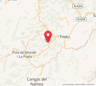 Map of Magarín, Asturias