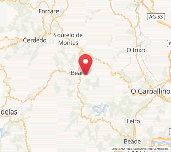 Map of Magros, Galicia