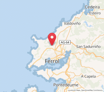Map of Mandiá, Galicia