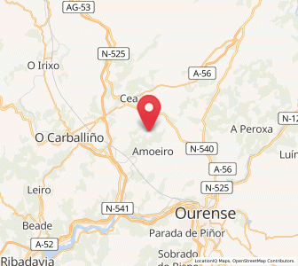 Map of Mandrás, Galicia