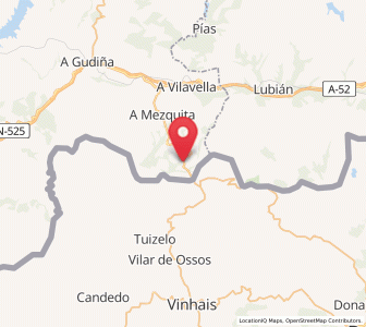 Map of Manzalvos, Galicia